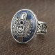 Men`s Vampire Diaries Daylight Amulet Halloween Lapis Lazuli Agate Custom A-Z Initial Sterling Silver Ring Men`s Vampire Diaries Daylight Amulet Halloween Lapis Lazuli Agate Custom A-Z Initial Sterling Silver Ring