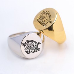 The Secret Service Mens Deakin & Francis Vintage Seal Engraving Crest Boar Signet Ring 