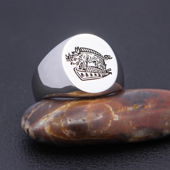 The Secret Service Mens Deakin & Francis Vintage Seal Engraving Crest Boar Signet Ring The Secret Service Mens Deakin & Francis Vintage Seal Engraving Crest Boar Signet Ring