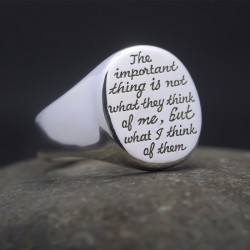 Women killer Villanelle Eve 925 Sterling Silver Pinky Seal Signet Lette Ring