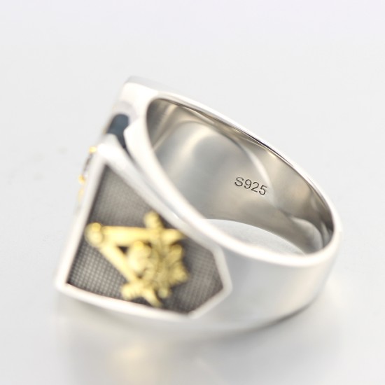 Vintage Scottish Rite Skull crossbone 32 Degree Masonic Sterling Silver Ring Vintage Scottish Rite Skull crossbone 32 Degree Masonic Sterling Silver Ring