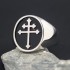 Antique Cross Of Lorraine Crusader Croix De Guerre Templar Fine Sterling Silver Ring