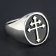 Antique Cross Of Lorraine Crusader Croix De Guerre Templar Fine Sterling Silver Ring Antique Cross Of Lorraine Crusader Croix De Guerre Templar Fine Sterling Silver Ring