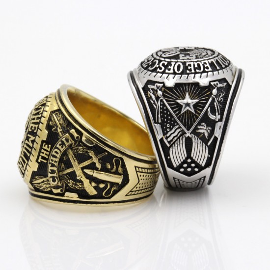 Sentinel Citadel South Carolina Military College Frank Underwood Sterling Silver Custom Ring Sentinel Citadel South Carolina Military College Frank Underwood Sterling Silver Custom Ring