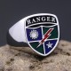 US Army Rangers Regiment 75th Military Veteran Solid Sterling Silver Ring US Army Rangers Regiment 75th Military Veteran Solid Sterling Silver Ring