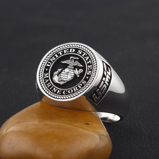 United States US Marine Corps USMC Military 925 Sterling Silver Rings United States US Marine Corps USMC Military 925 Sterling Silver Rings