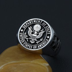 United States US Army Military veterans Sterling Real 925 Sterling Silver Ring