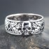 Death's Head Panzer Totenkopfring SS-Ehrenring Der Skull  German Sterling Silver Ring