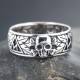 Death's Head Panzer Totenkopfring SS-Ehrenring Der Skull German Sterling Silver Ring Death's Head Panzer Totenkopfring SS-Ehrenring Der Skull German Sterling Silver Ring