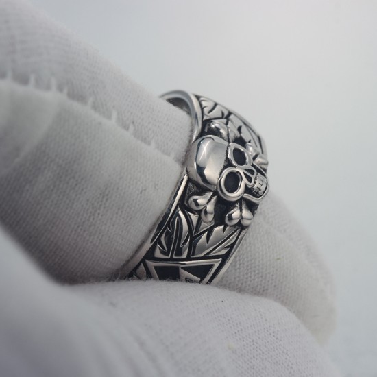 Death's Head Panzer Totenkopfring SS-Ehrenring Der Skull German Sterling Silver Ring Death's Head Panzer Totenkopfring SS-Ehrenring Der Skull German Sterling Silver Ring