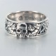 Death's Head Panzer Totenkopfring SS-Ehrenring Der Skull  German Sterling Silver Ring