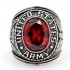  Superb Men`s United States US Army Military Soldier Souvenir Gemstone Sterling Silver Ring