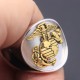 US Marine Corps USMC Veteran Military Sterling Silver Ring US Marine Corps USMC Veteran Military Sterling Silver Ring