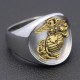 US Marine Corps USMC Veteran Military Sterling Silver Ring US Marine Corps USMC Veteran Military Sterling Silver Ring
