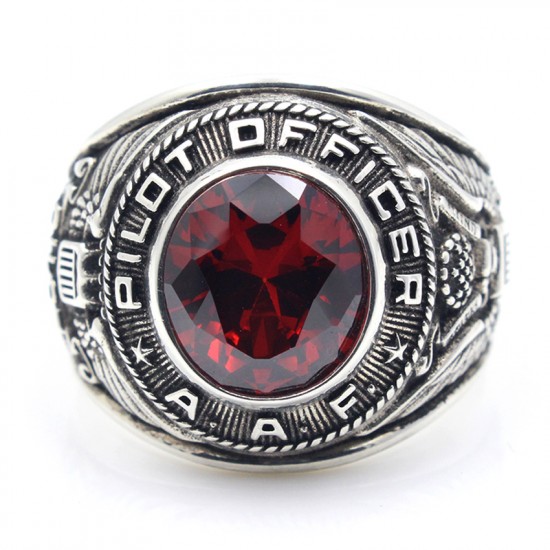 Vintage United States USAAF Air Force Poilt Office Military Sterling Silver Ring Vintage United States USAAF Air Force Poilt Office Military Sterling Silver Ring