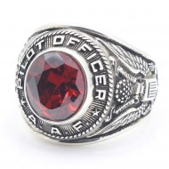 Vintage United States USAAF Air Force Poilt Office Military Sterling Silver Ring