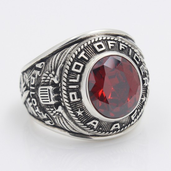 Vintage United States USAAF Air Force Poilt Office Military Sterling Silver Ring Vintage United States USAAF Air Force Poilt Office Military Sterling Silver Ring