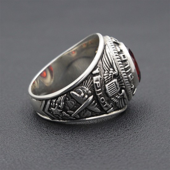 Vintage United States USAAF Air Force Poilt Office Military Sterling Silver Ring Vintage United States USAAF Air Force Poilt Office Military Sterling Silver Ring