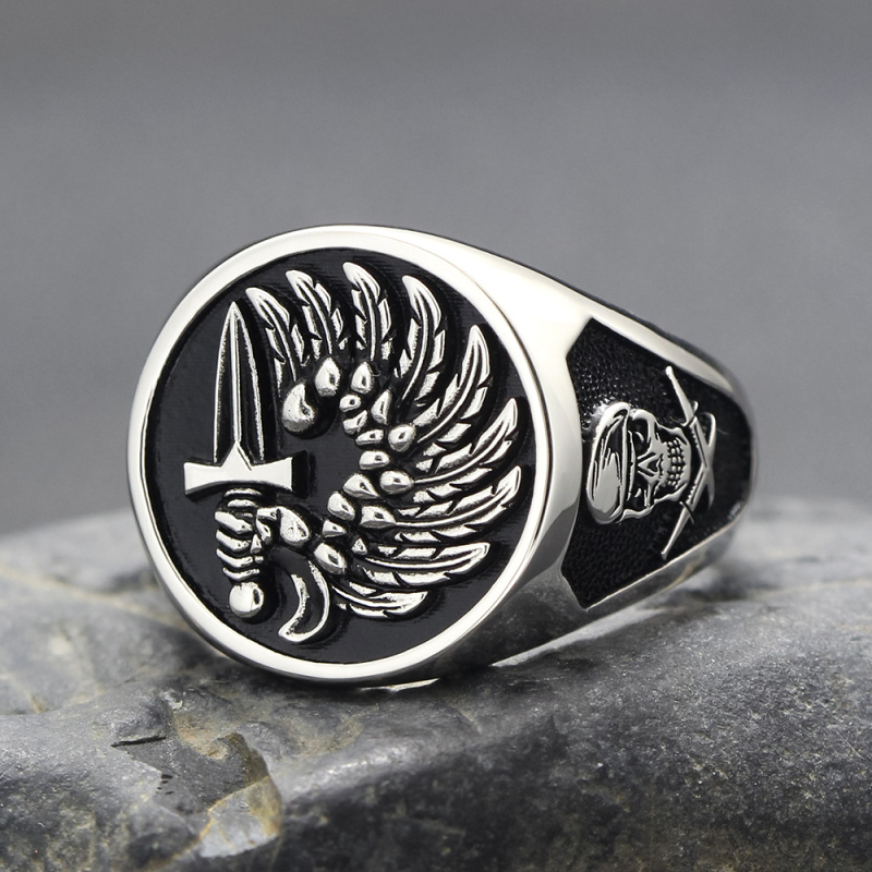 French Foreign Legion Soldier Of Mercenary Cross Of Lorraine Ring | customringjewelry.com