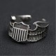 Men`s WWII US Army Air Force Pilot Eagle Wings 925 Sterling Silver Jewelry Ring