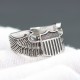 Men`s WWII US Army Air Force Pilot Eagle Wings 925 Sterling Silver Jewelry Ring Men`s WWII US Army Air Force Pilot Eagle Wings 925 Sterling Silver Jewelry Ring