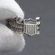 Men`s WWII US Army Air Force Pilot Eagle Wings 925 Sterling Silver Jewelry Ring Men`s WWII US Army Air Force Pilot Eagle Wings 925 Sterling Silver Jewelry Ring