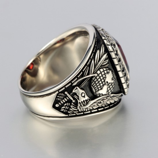 United States US Army Veteran Soldier Military Gemstone Sterling Silver Ring United States US Army Veteran Soldier Military Gemstone Sterling Silver Ring
