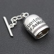 Vintage WWII San Michael Fortune Capri Lucky Little Bell 925 Sterling Silver Flight Jacket Charm Lucky Bell