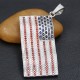 Charm America US Flag Gemstone Genuine Sterling Silver Necklace Pendant Charm America US Flag Gemstone Genuine Sterling Silver Necklace Pendant