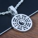 Yin Yang Tai Chi Chinese Eight Diagrams Taoism Bagua Pave Stone 925 Sterling Silver Charm Pendant Necklace Yin Yang Tai Chi Chinese Eight Diagrams Taoism Bagua Pave Stone 925 Sterling Silver Charm Pendant Necklace