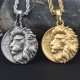 Vintage Men`s Soild Lion Head Sterling Silver Necklace Charm Pendant Jewelry