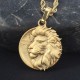 Vintage Men`s Soild Lion Head Sterling Silver Necklace Charm Pendant Jewelry Vintage Men`s Soild Lion Head Sterling Silver Necklace Charm Pendant Jewelry