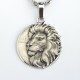 Vintage Men`s Soild Lion Head Sterling Silver Necklace Charm Pendant Jewelry Vintage Men`s Soild Lion Head Sterling Silver Necklace Charm Pendant Jewelry