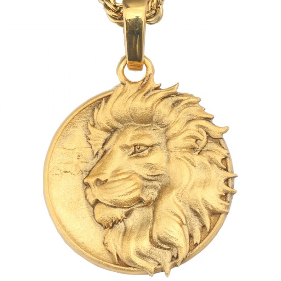 Vintage Men`s Soild Lion Head Sterling Silver Necklace Charm Pendant Jewelry Vintage Men`s Soild Lion Head Sterling Silver Necklace Charm Pendant Jewelry
