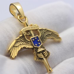 US Marine Corps MARSOC Raiders Wing Insignia USMC Special Operator Sterling Silver Necklace Pendant