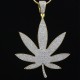 Charm CZ Iced Out Hiphop Maple Leaf Weed Marijuana Leaf Fine Silver Pendant Jewelry Charm CZ Iced Out Hiphop Maple Leaf Weed Marijuana Leaf Fine Silver Pendant Jewelry