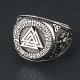 Viking Warrior Norse Nordic Celtic Icelandic Vegvisir Dragon Solid Sterling Silver Ring Viking Warrior Norse Nordic Celtic Icelandic Vegvisir Dragon Solid Sterling Silver Ring