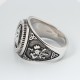 Viking Warrior Norse Nordic Celtic Icelandic Vegvisir Dragon Solid Sterling Silver Ring Viking Warrior Norse Nordic Celtic Icelandic Vegvisir Dragon Solid Sterling Silver Ring